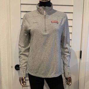 Vineyard Vines Women's Light Gray Quarter-Zip Sweatshirt